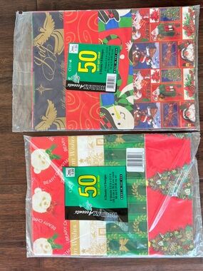 Vintage Cleo Christmas Wrapping Paper 100 Sq Ft New Sealed USA Memphis Made